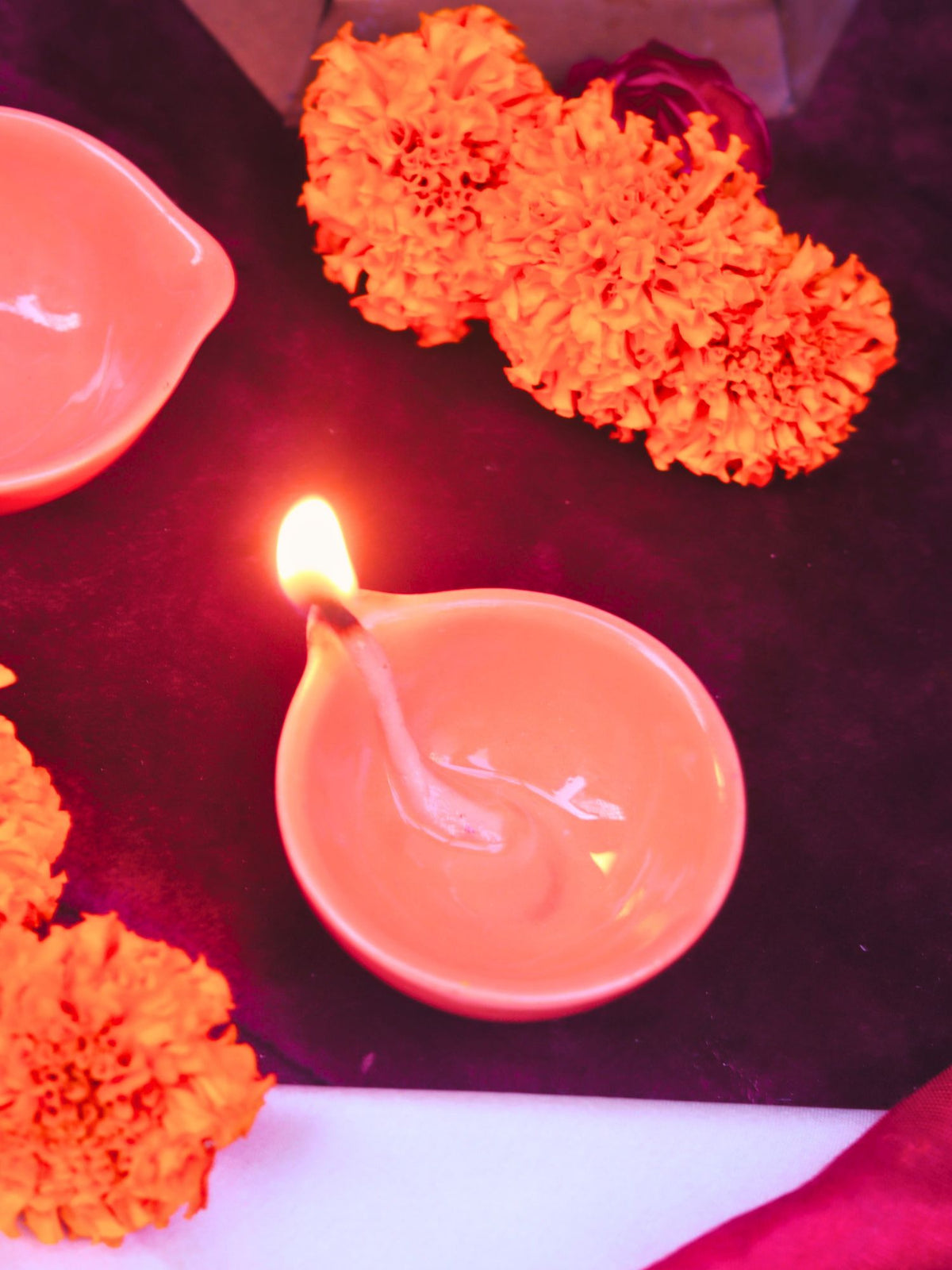 Set of 4 Essential Diwali Diya - Orange