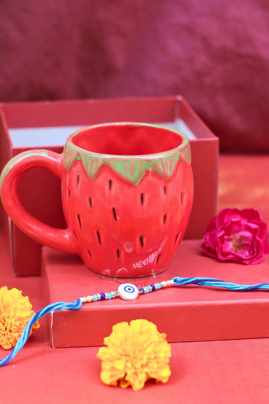 handmade OG strawberry Rakhi Gift Box