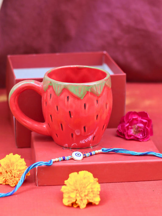 handmade OG strawberry Rakhi Gift Box