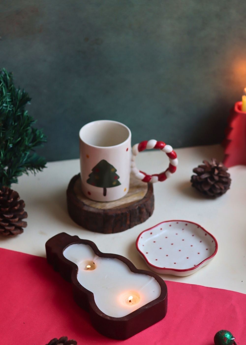 Set of 3 - Merry Morning Combo made by wood & ceramic