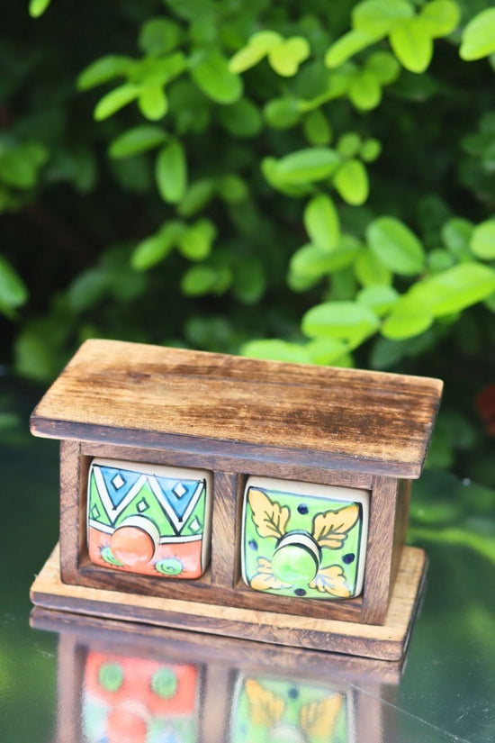 handmade Wooden Decor Drawer – Tribal Bliss