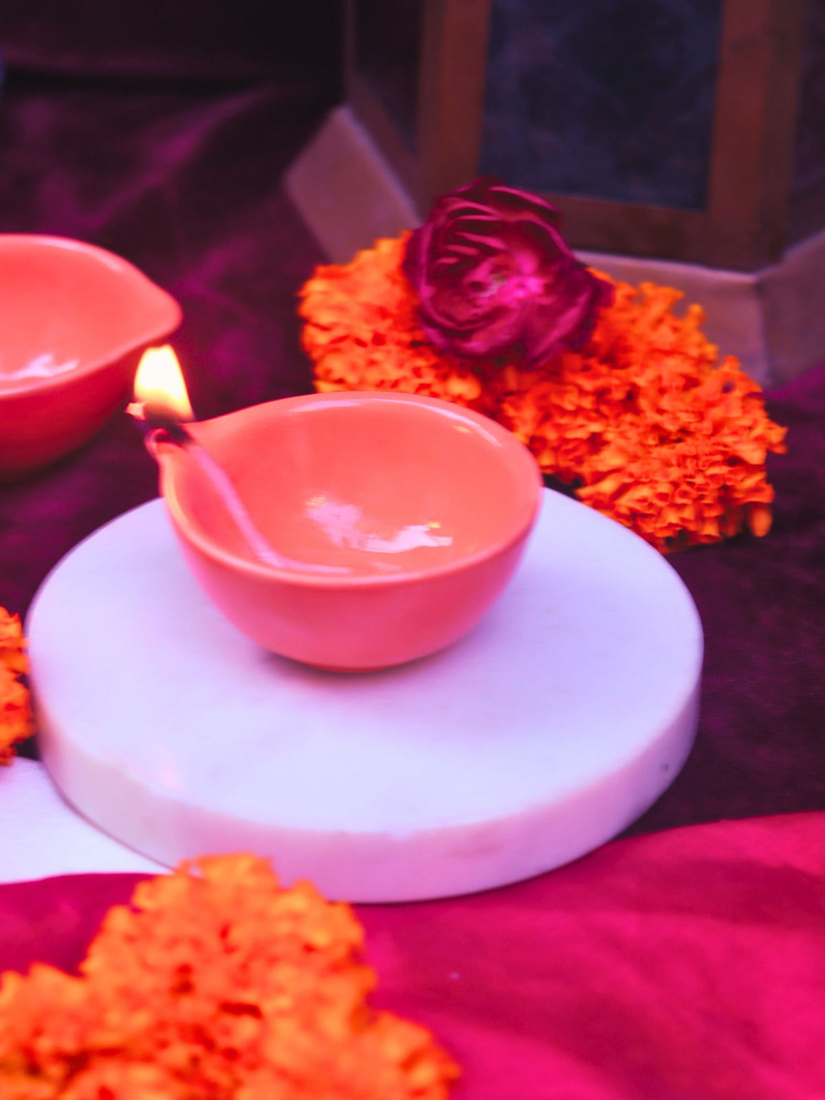Set of 4 Essential Diwali Diya - Orange
