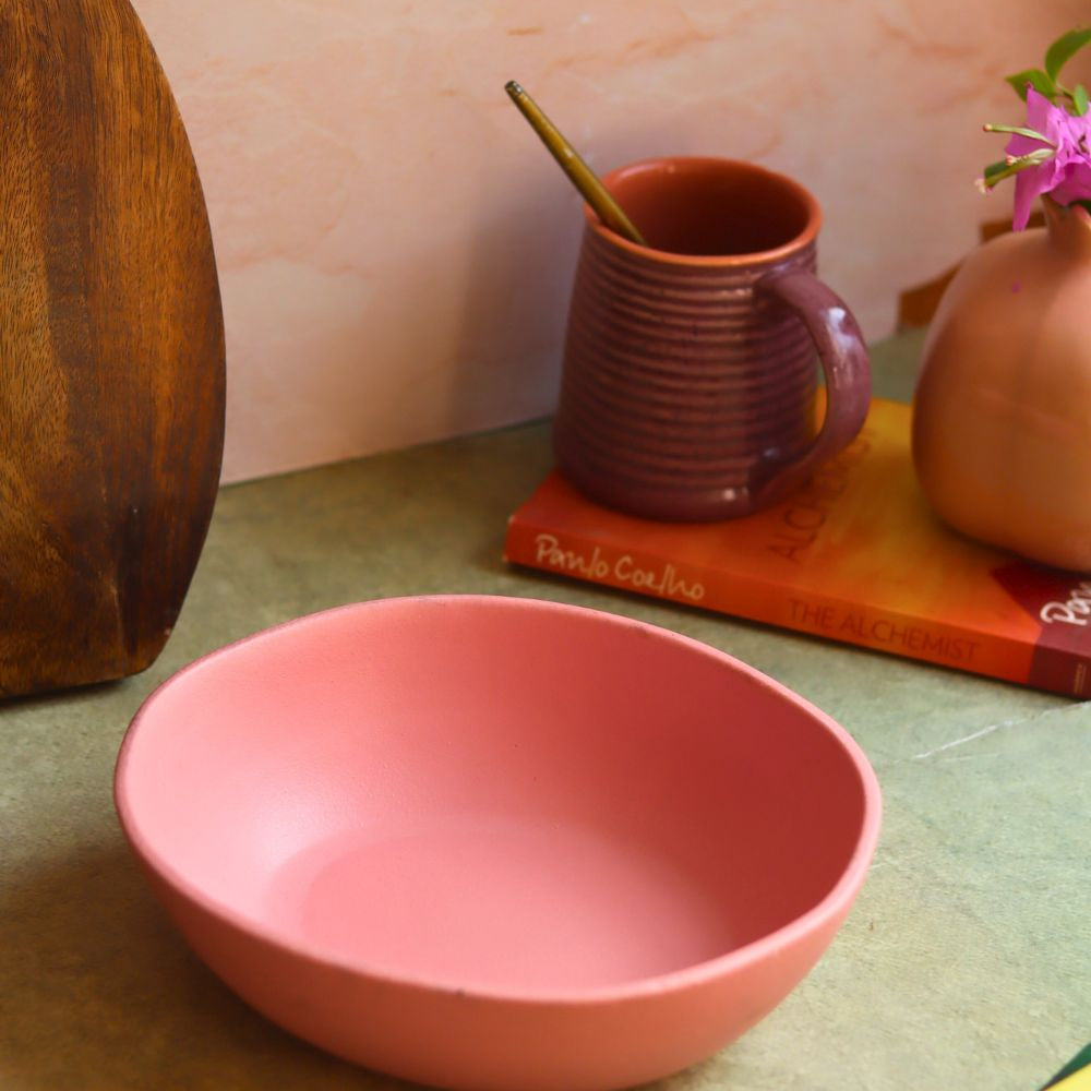 handmade Pink Curry Bowl