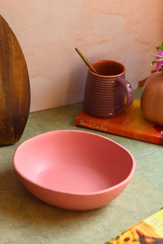 handmade Pink Curry Bowl