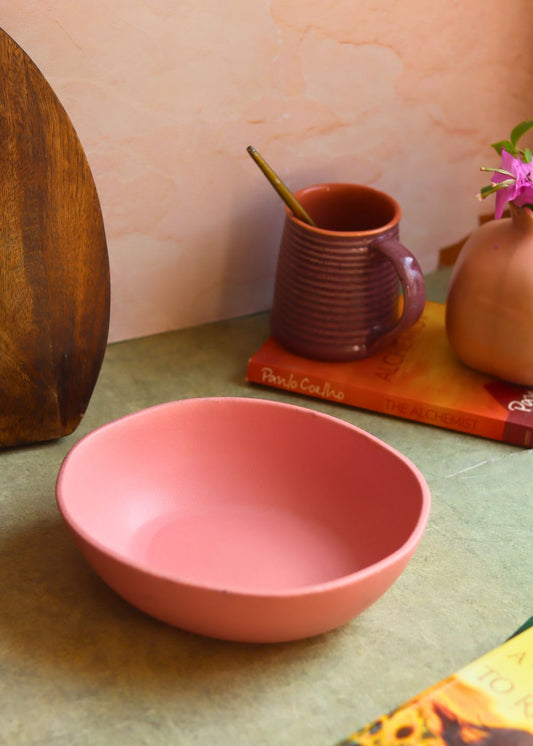 handmade Pink Curry Bowl