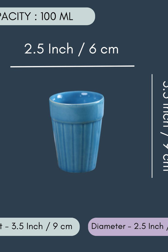 Blue Kulhad - Set of four