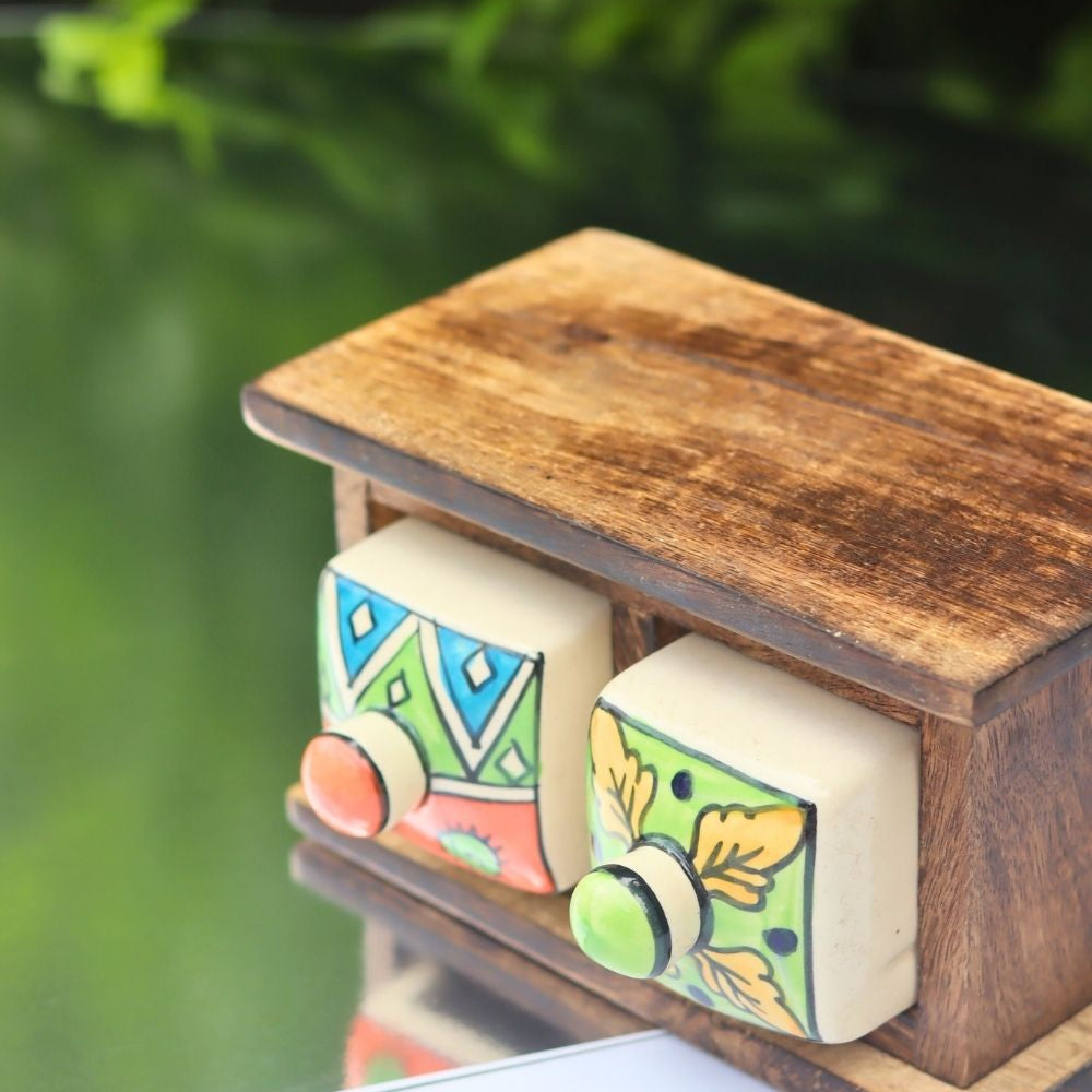 Wooden Decor Drawer – Tribal Bliss made by wooden
