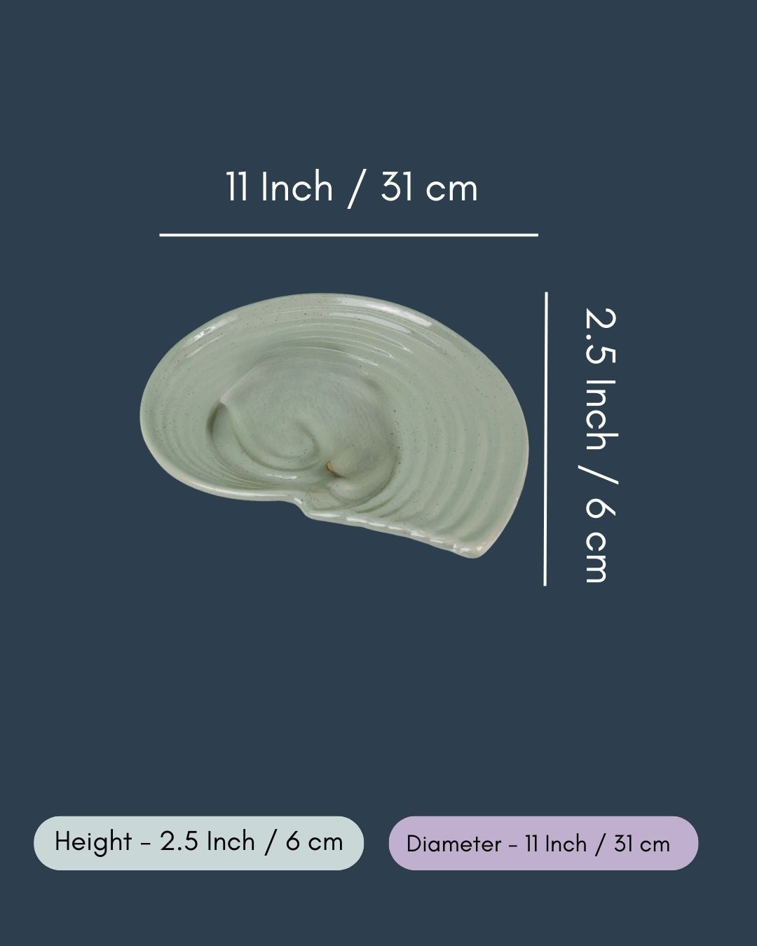 Sage Green Shell Platter