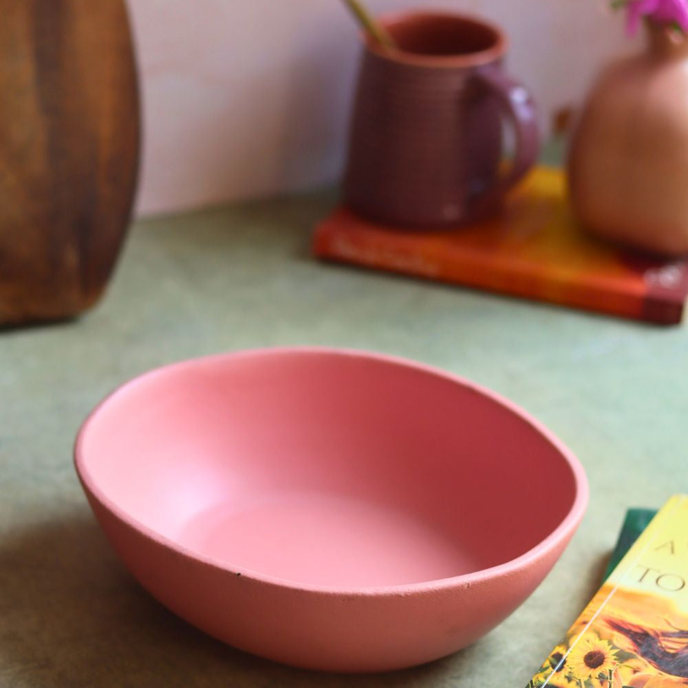 Pink Curry Bowl made by ceramic