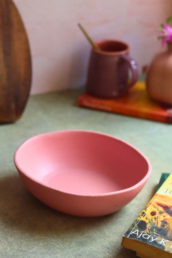 Pink Curry Bowl made by ceramic