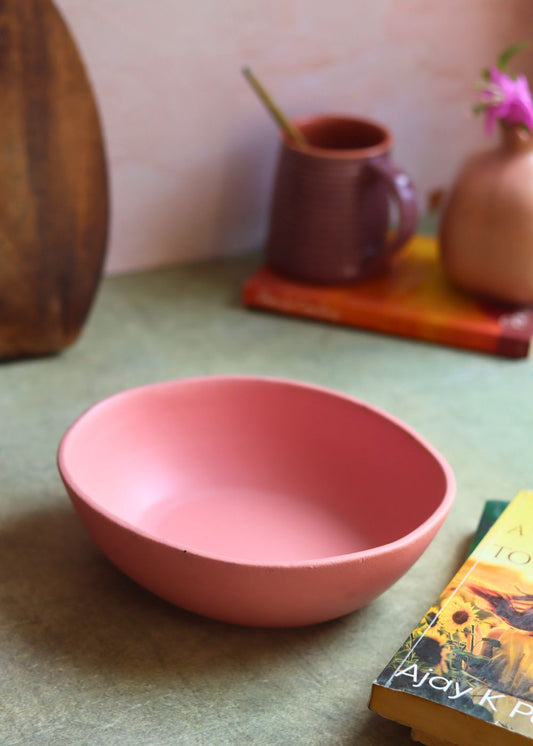 Pink Curry Bowl made by ceramic