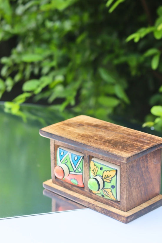 Wooden Decor Drawer – Tribal Bliss handmade in India