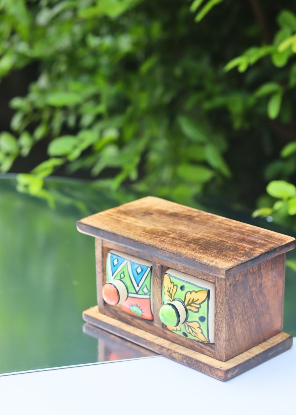 Wooden Decor Drawer – Tribal Bliss handmade in India