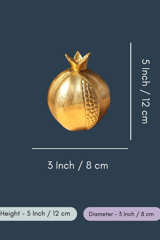 Gold Pomegranate Decor Accent