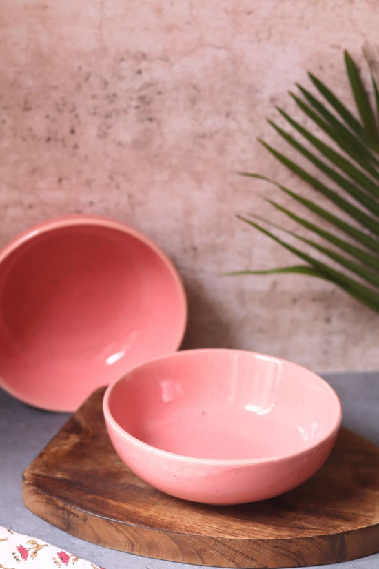 Handmade Rosy Pink Curry Bowl - (Set of 4 - GET 2 FREE)