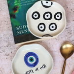 Nazar & Evil Eye Handmade Dessert Plate handmade in india