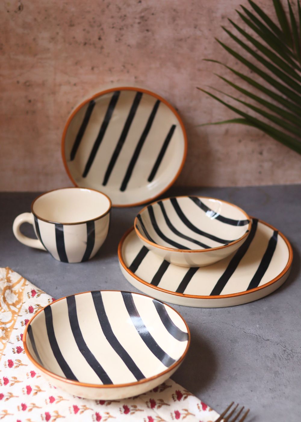 Zebra Serving Set handmade in india