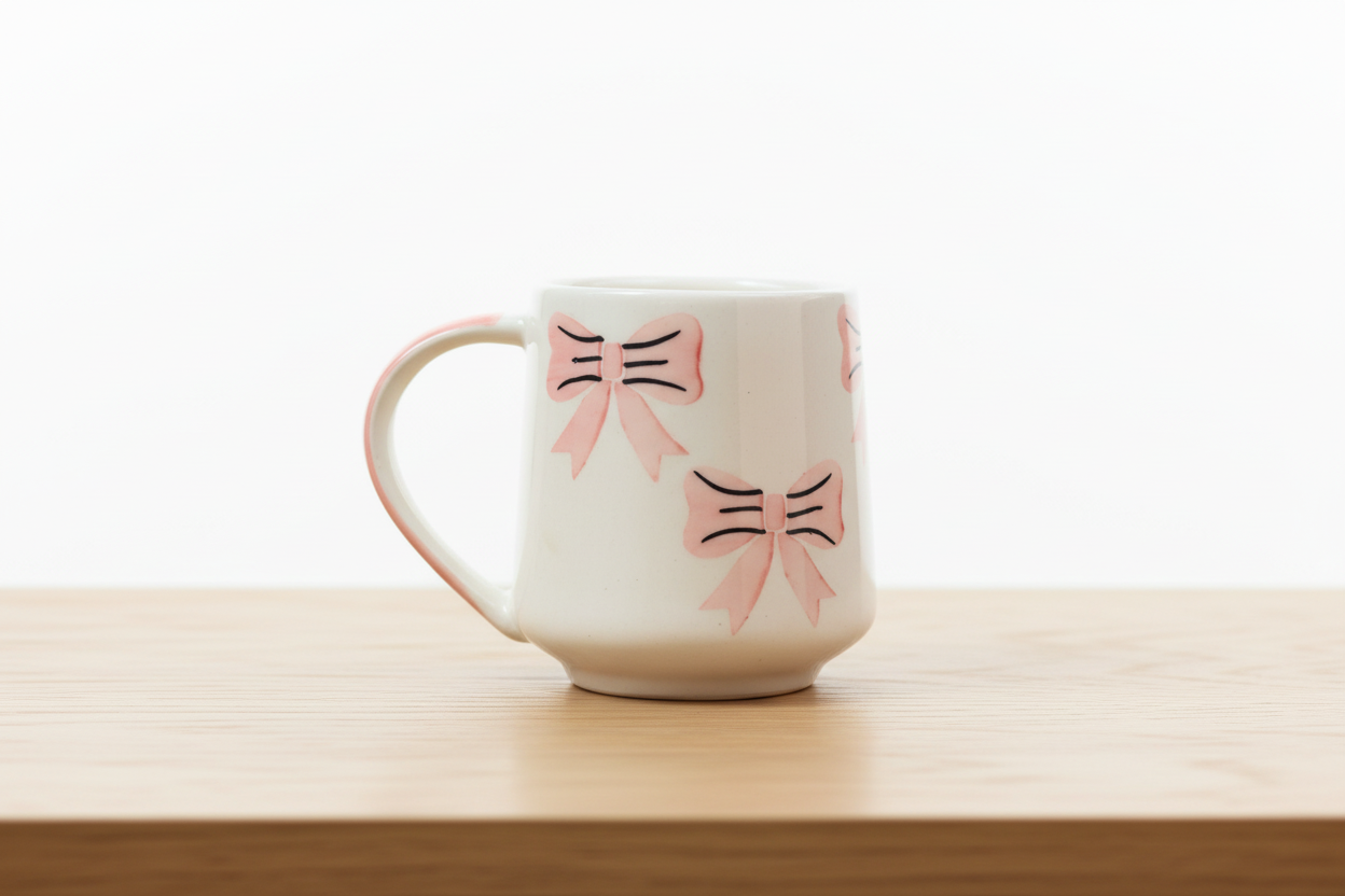 Bow Mug - Pink