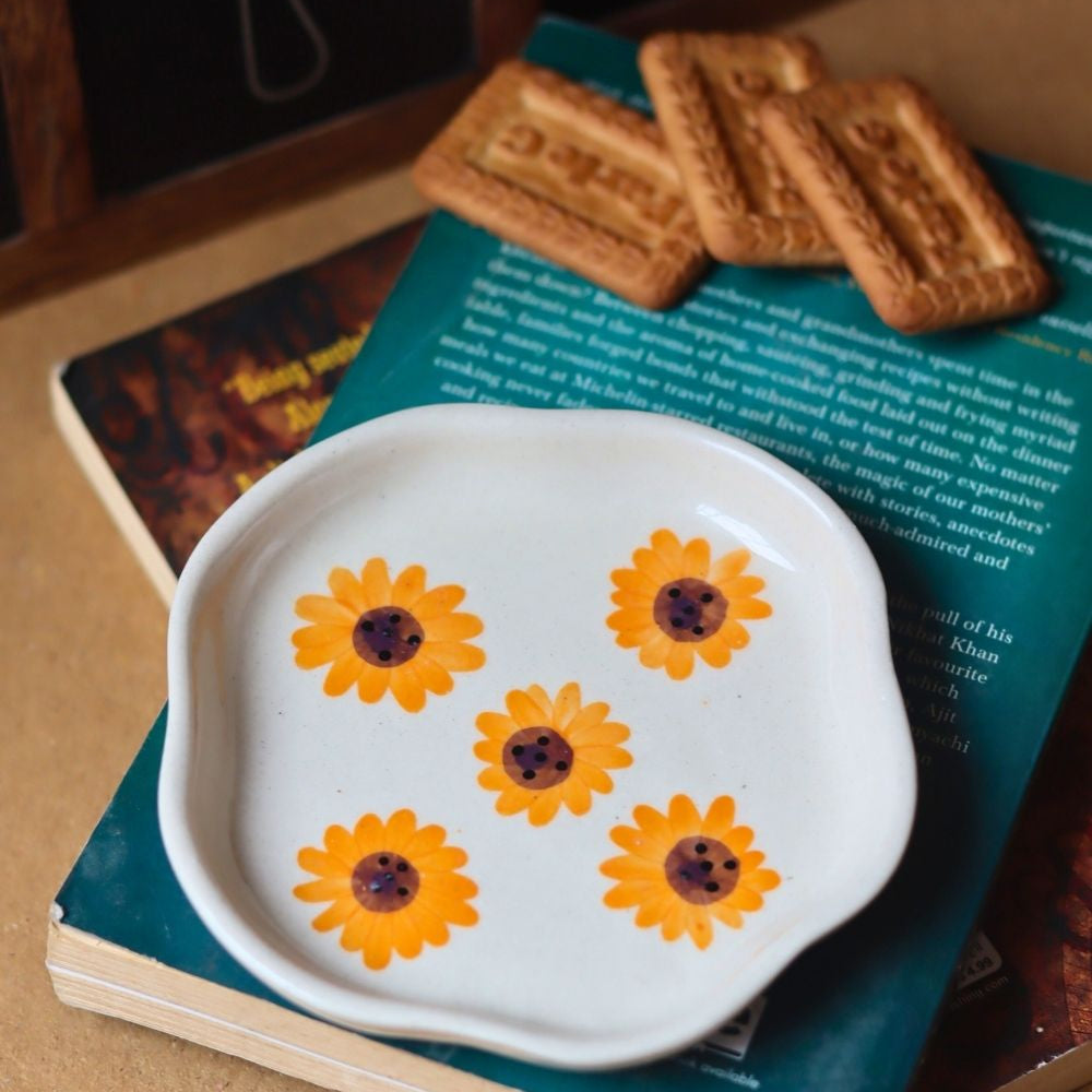 Handmade Surajmukhi Handmade Dessert Plate