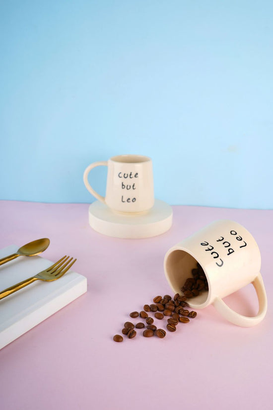 cute but leo mug with cute message