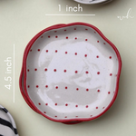Handmade ceramic dessert plate height & breadth 