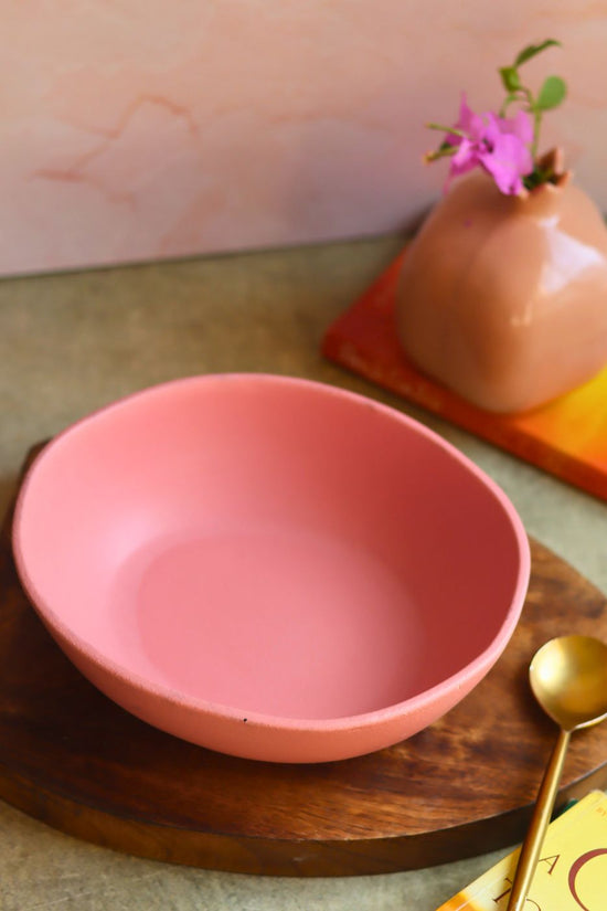 Pink Curry Bowl handmade in India