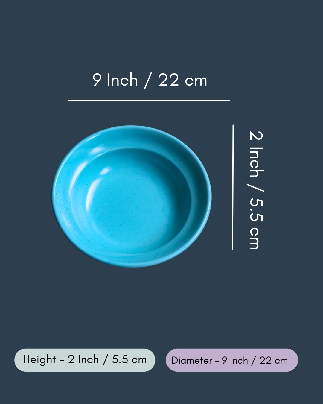 Teal Pasta Plate