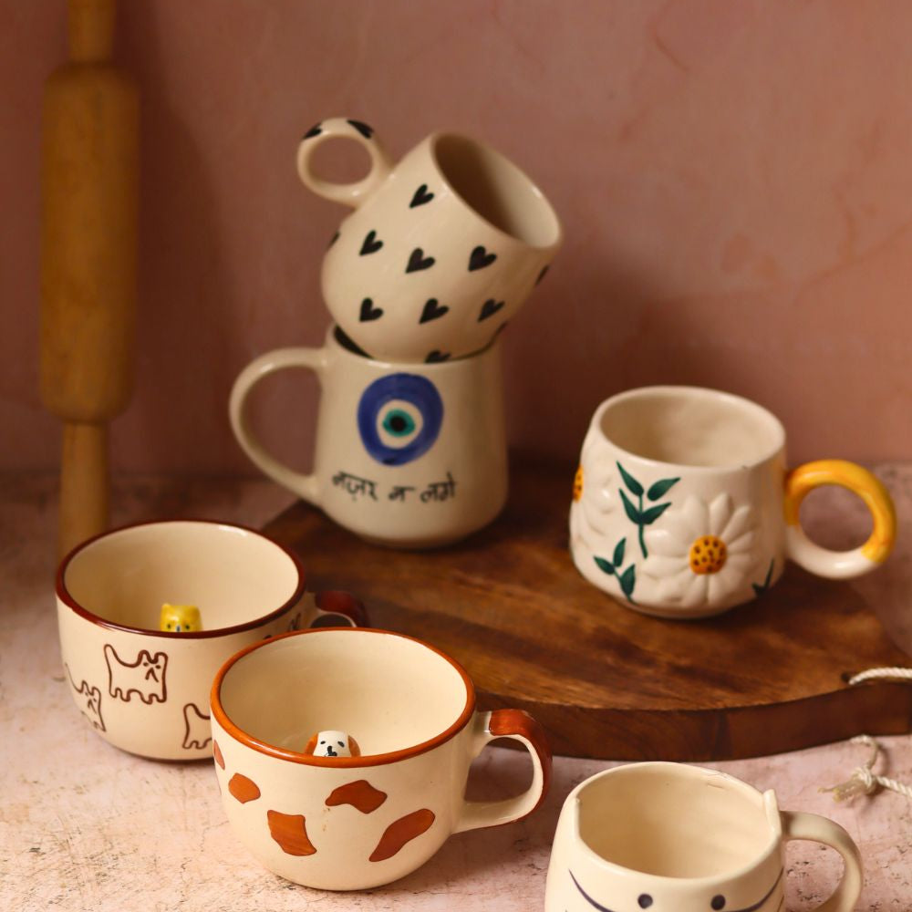 Handmade Set of 6 Morning Sip Mugs (for the price of 5)