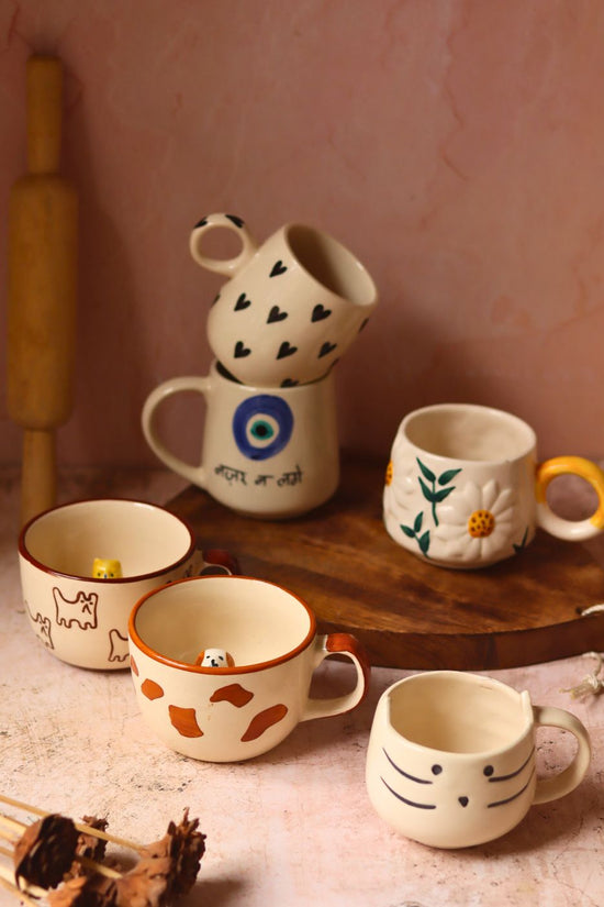 Handmade Set of 6 Morning Sip Mugs (for the price of 5)