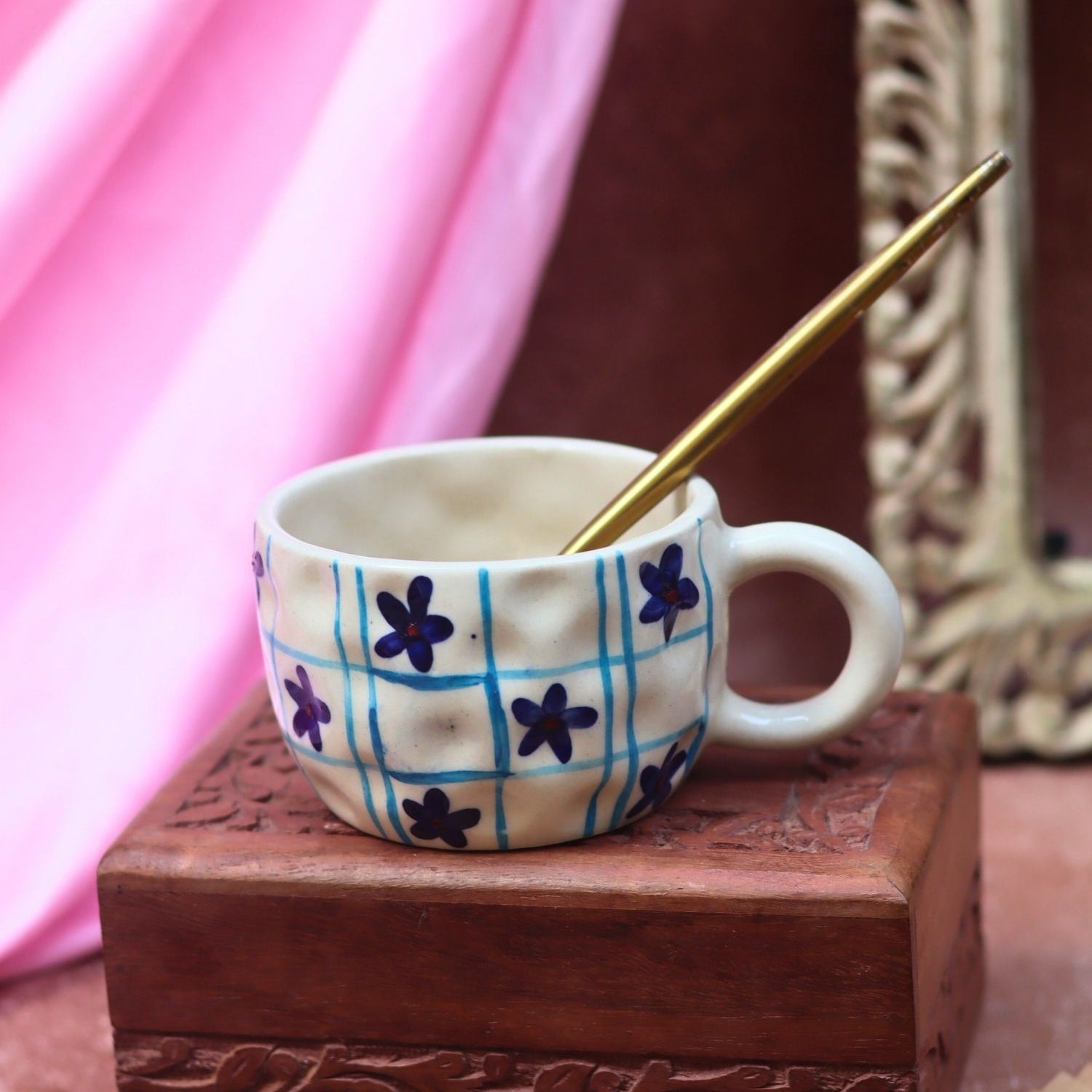 Blue Star Mug made by ceramic