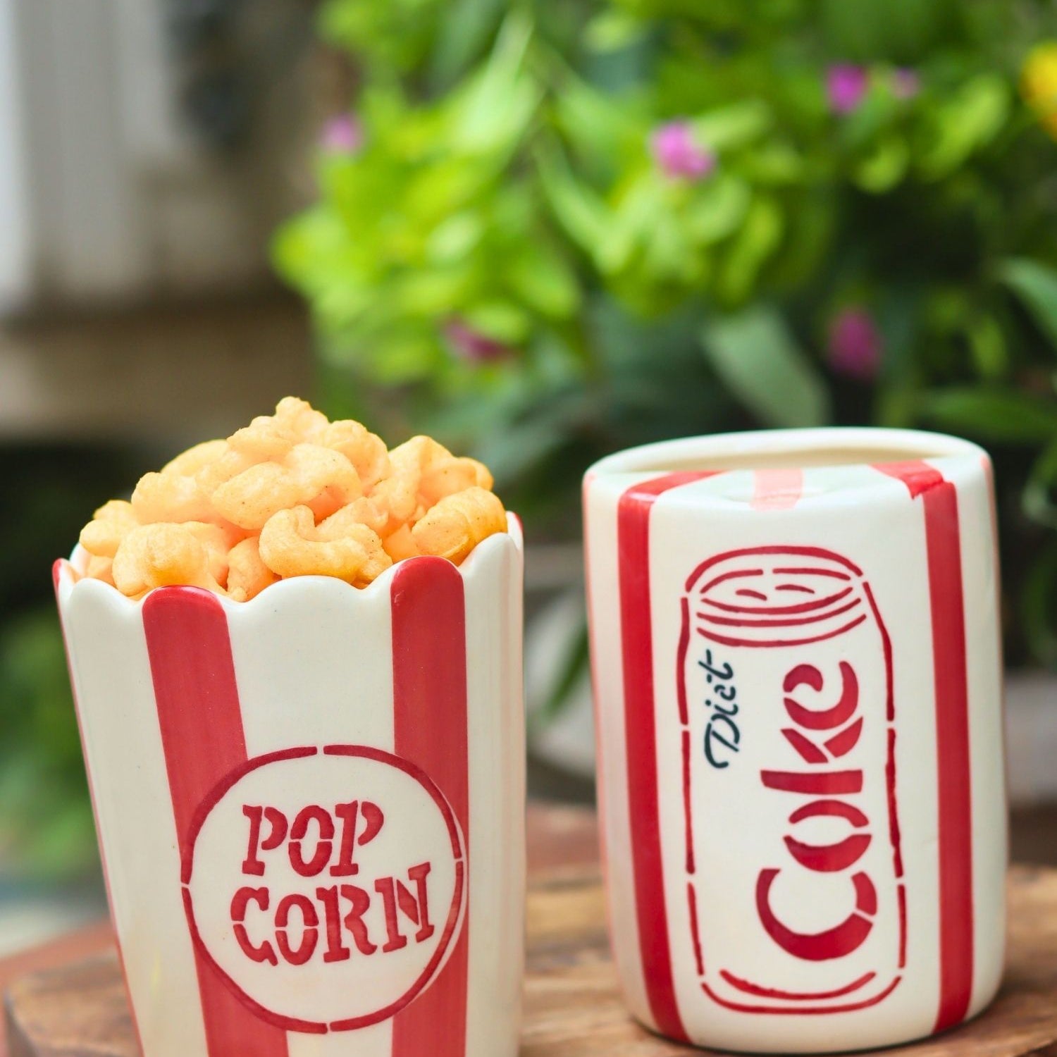 Set of 2 - Diet Coke & Popcorn Tub Combo made by ceramic