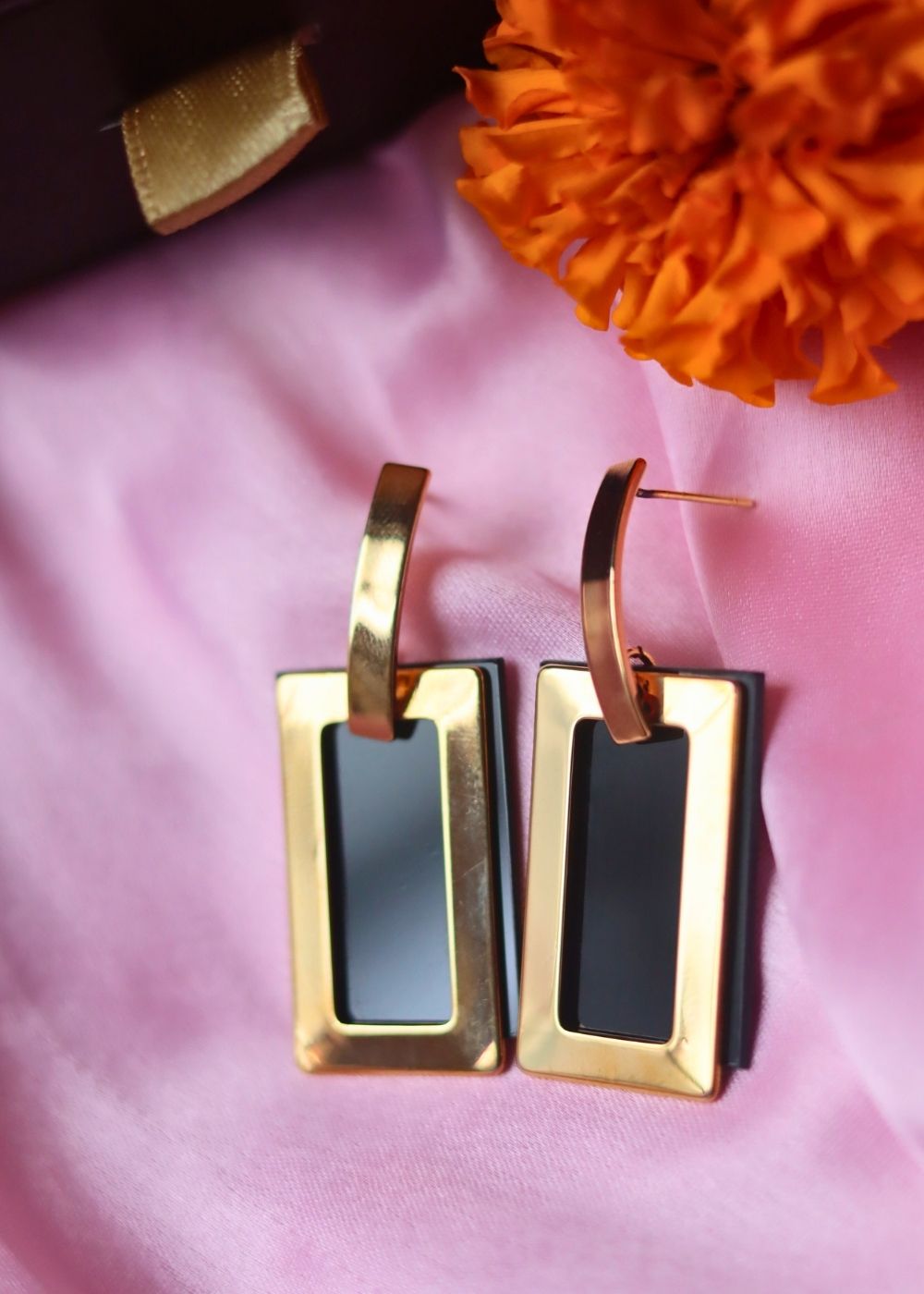 Party Ready Black Earrings handmade in India