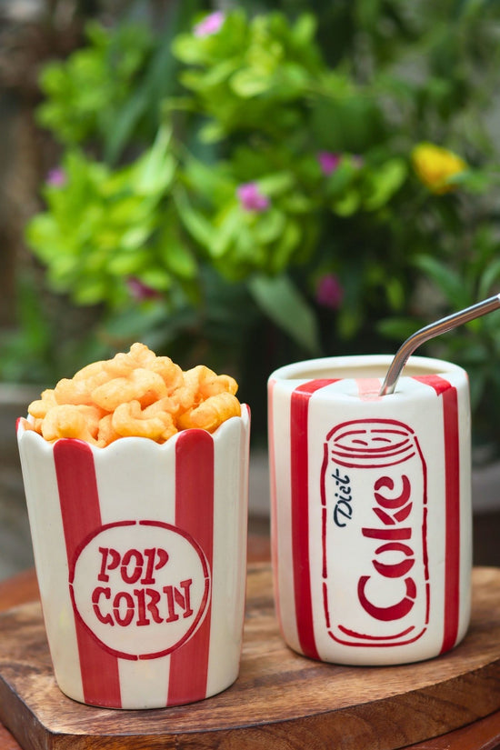 handmade Set of 2 - Diet Coke & Popcorn Tub Combo