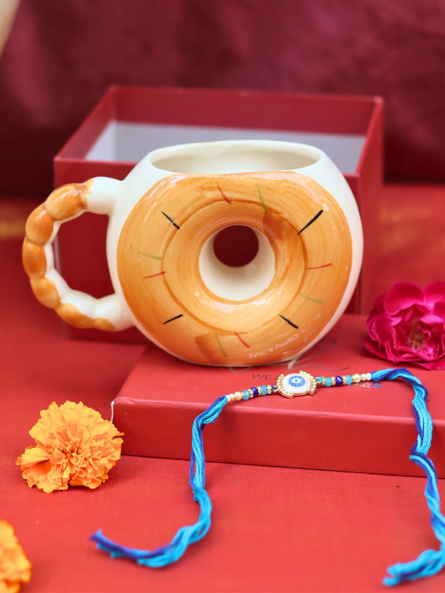 Donut Mug - Brown Rakhi Gift Box with premium quality material