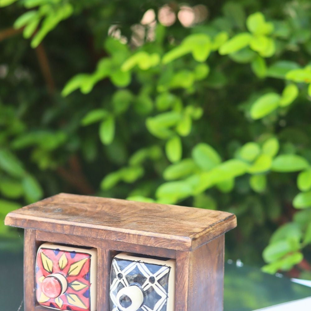 handmade Wooden Decor Drawer – Carnival Bloom