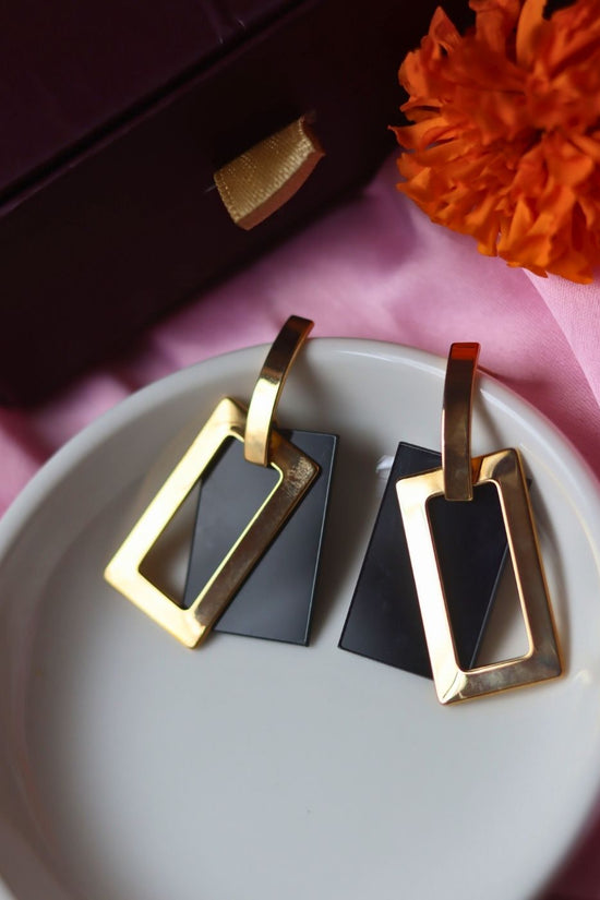 anti tarnish Party Ready Black Earrings 