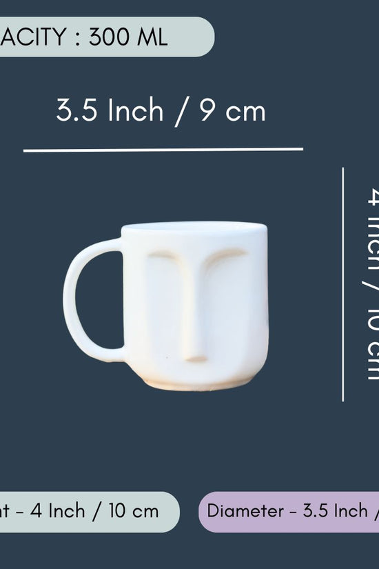 White Face Mug