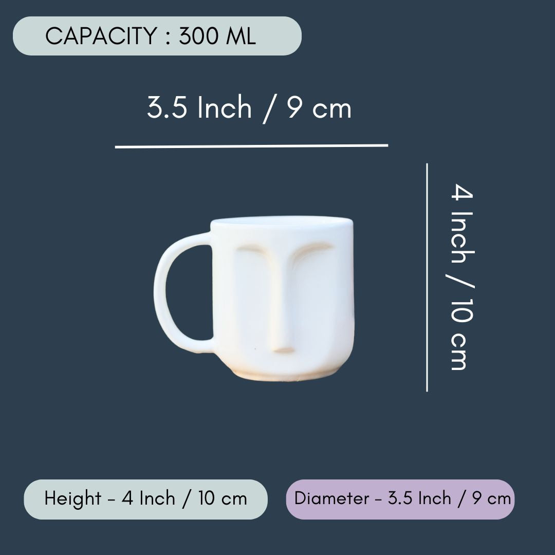 White Face Mug