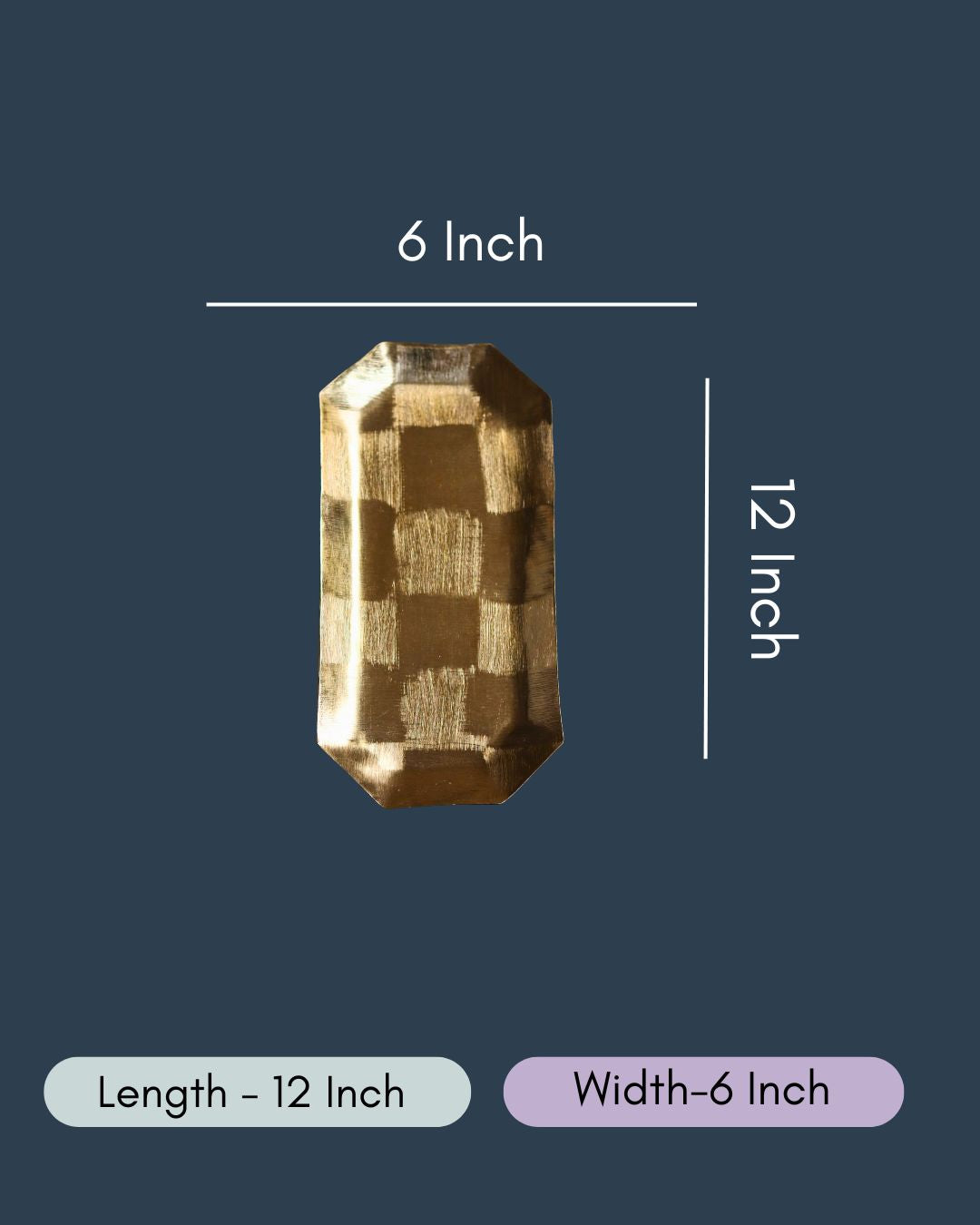 Square Patterned Gold Platter