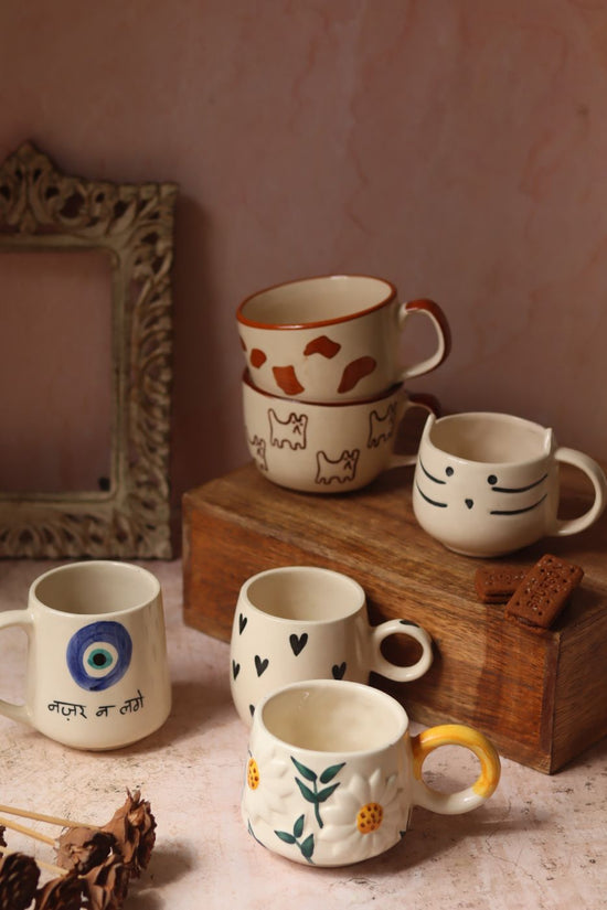 Set of 6 Morning Sip Mugs (for the price of 5) handmade in India