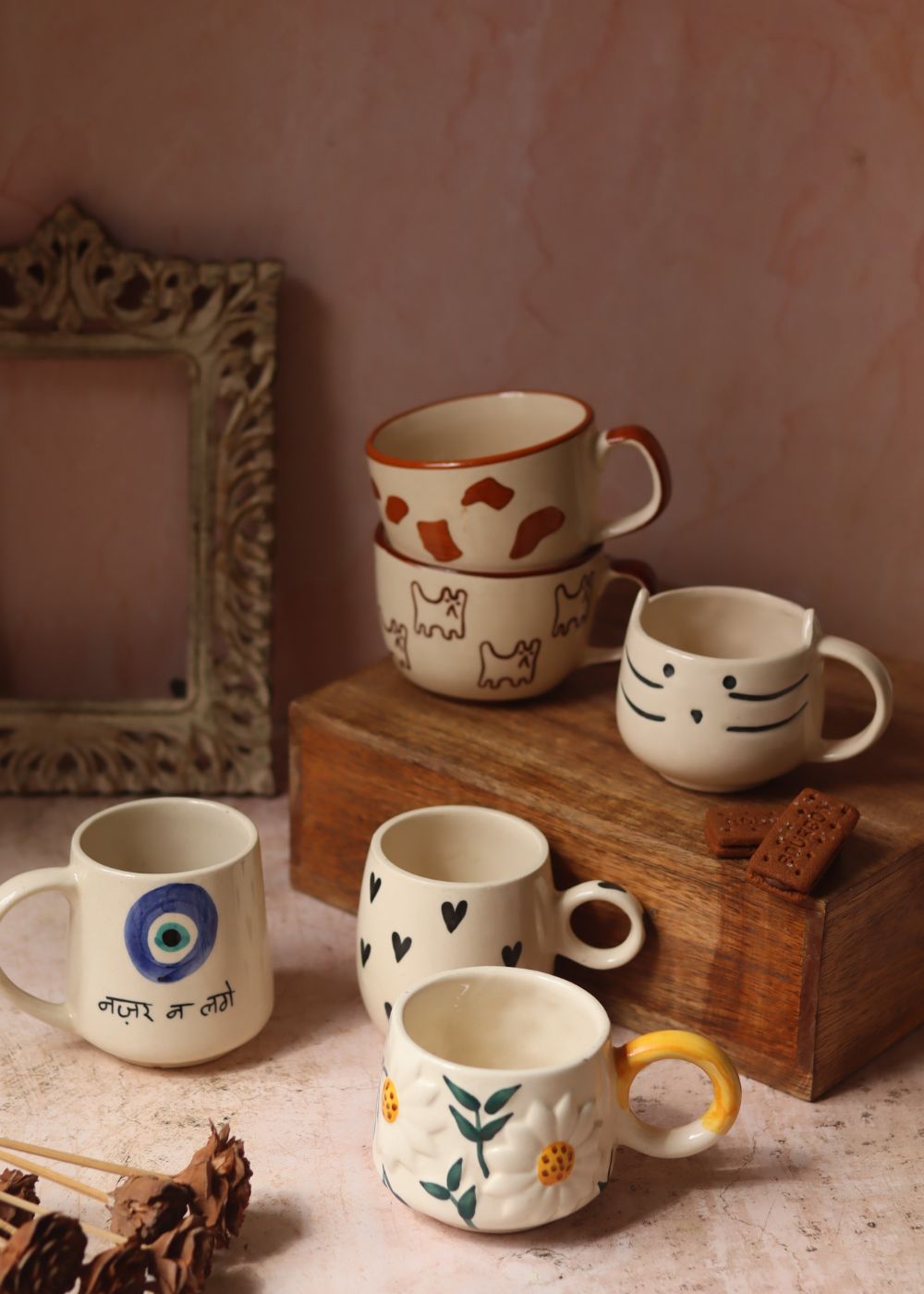 Set of 6 Morning Sip Mugs (for the price of 5) handmade in India