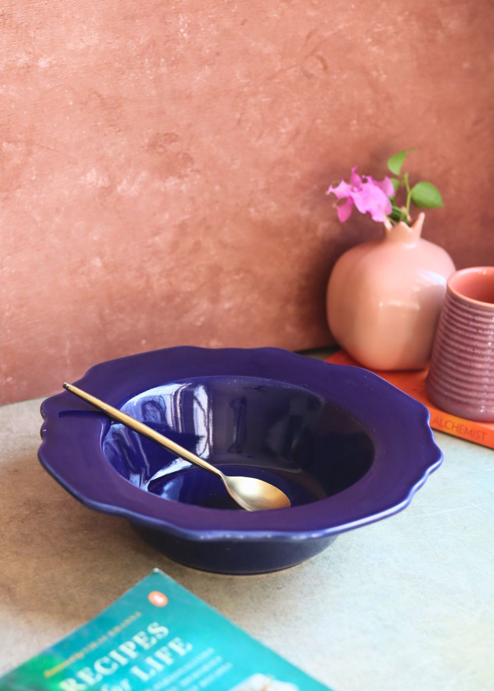 Royal Blue Pasta Bowl with premium quality material