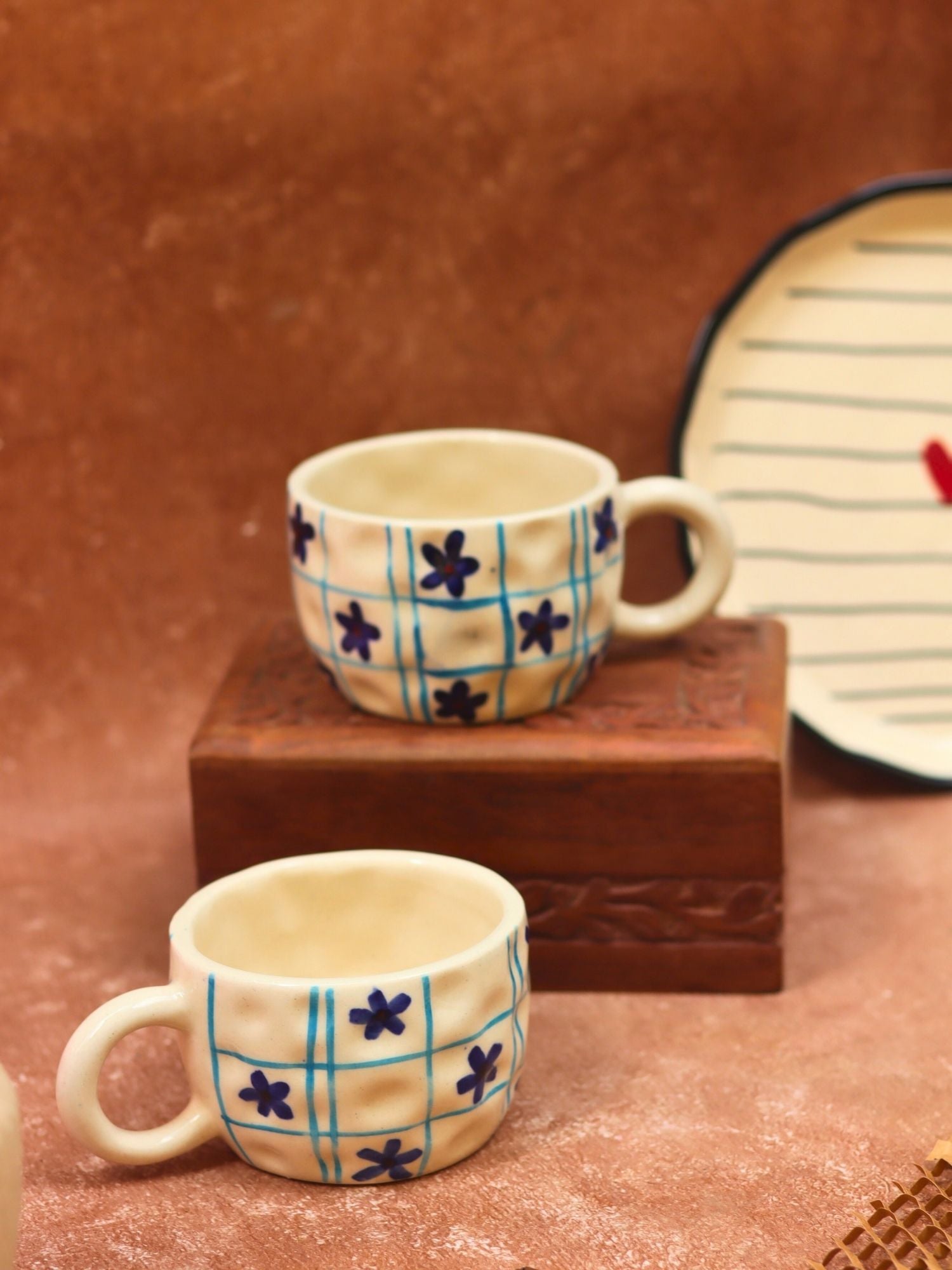 Blue Star Mug handmade in India