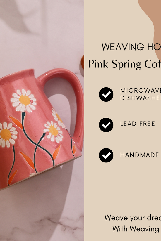 Pink spring coffee mug specifications