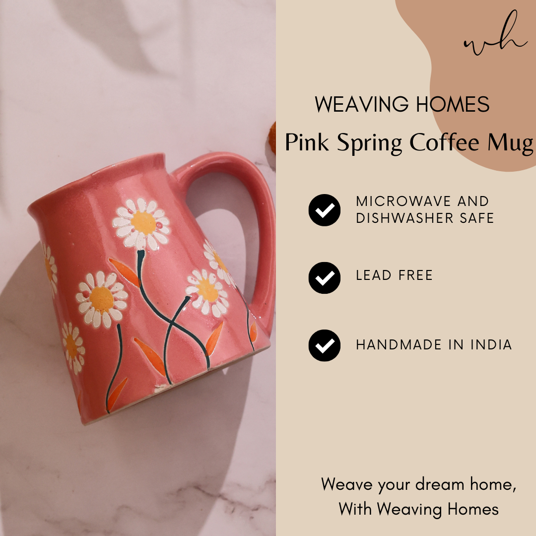Pink spring coffee mug specifications