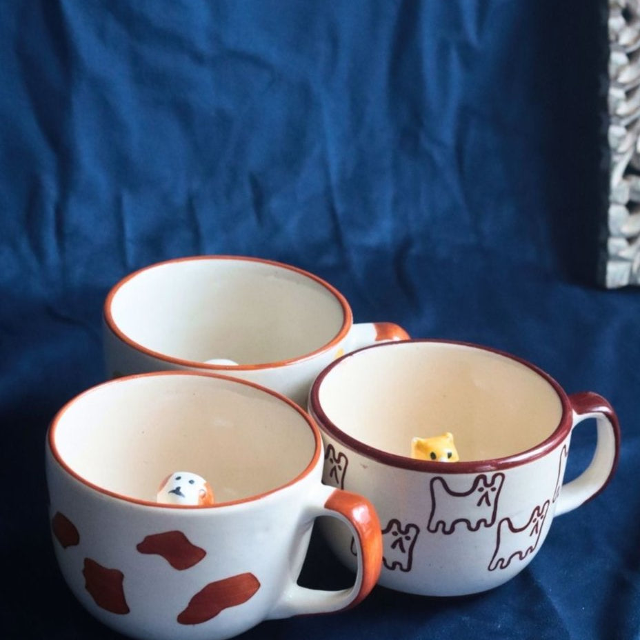 Set of 3 - Pinteresty Sip Mugs made by ceramic