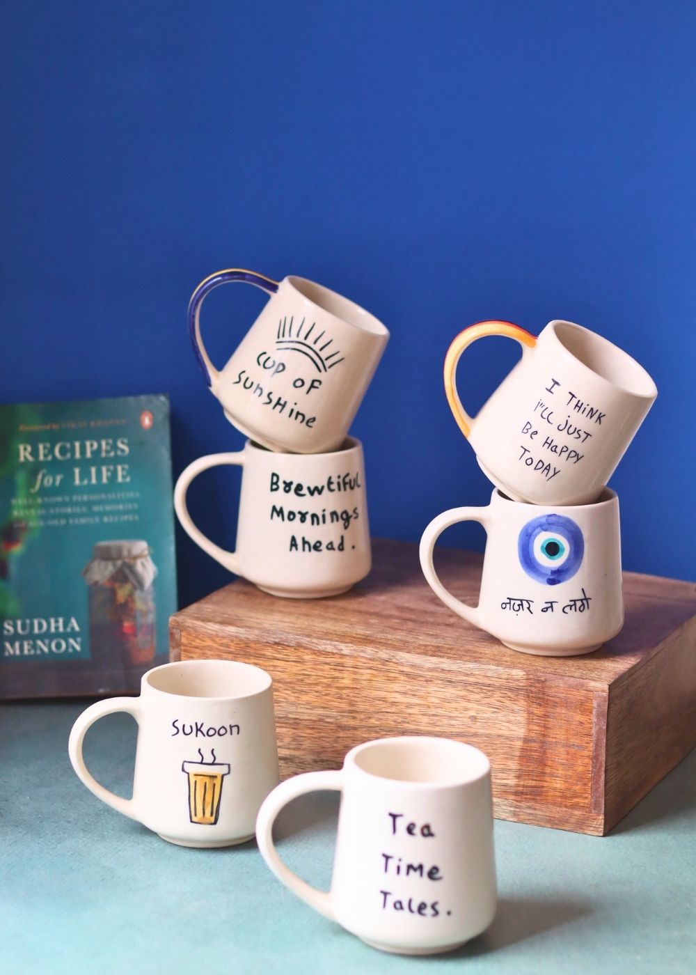 Handmade Set of 6 (Quoted Mugs) for the price of 5
