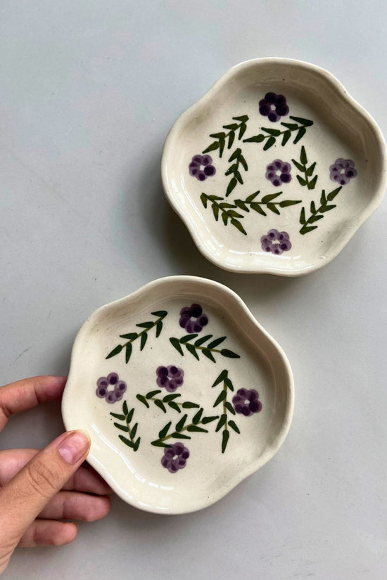 Lavender Fields Handmade Dessert Plate made by ceramic