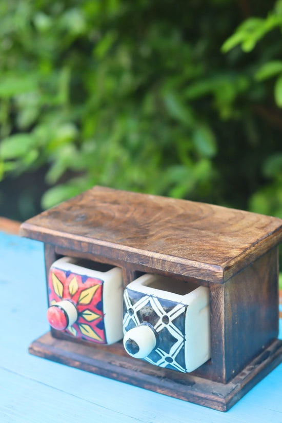 Wooden Decor Drawer – Carnival Bloom