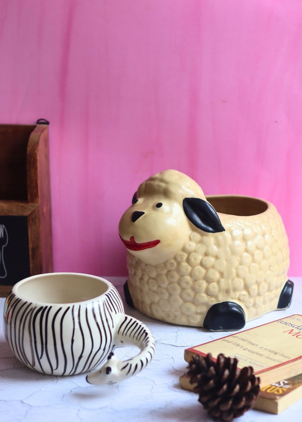 Zebra & Sheep Planters handmade in india